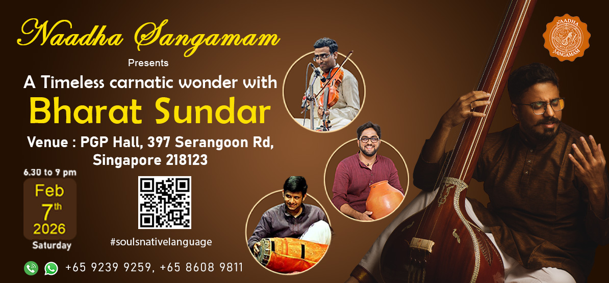 Carnatic Concert by Bharat Sundar on 7 Feb 2026